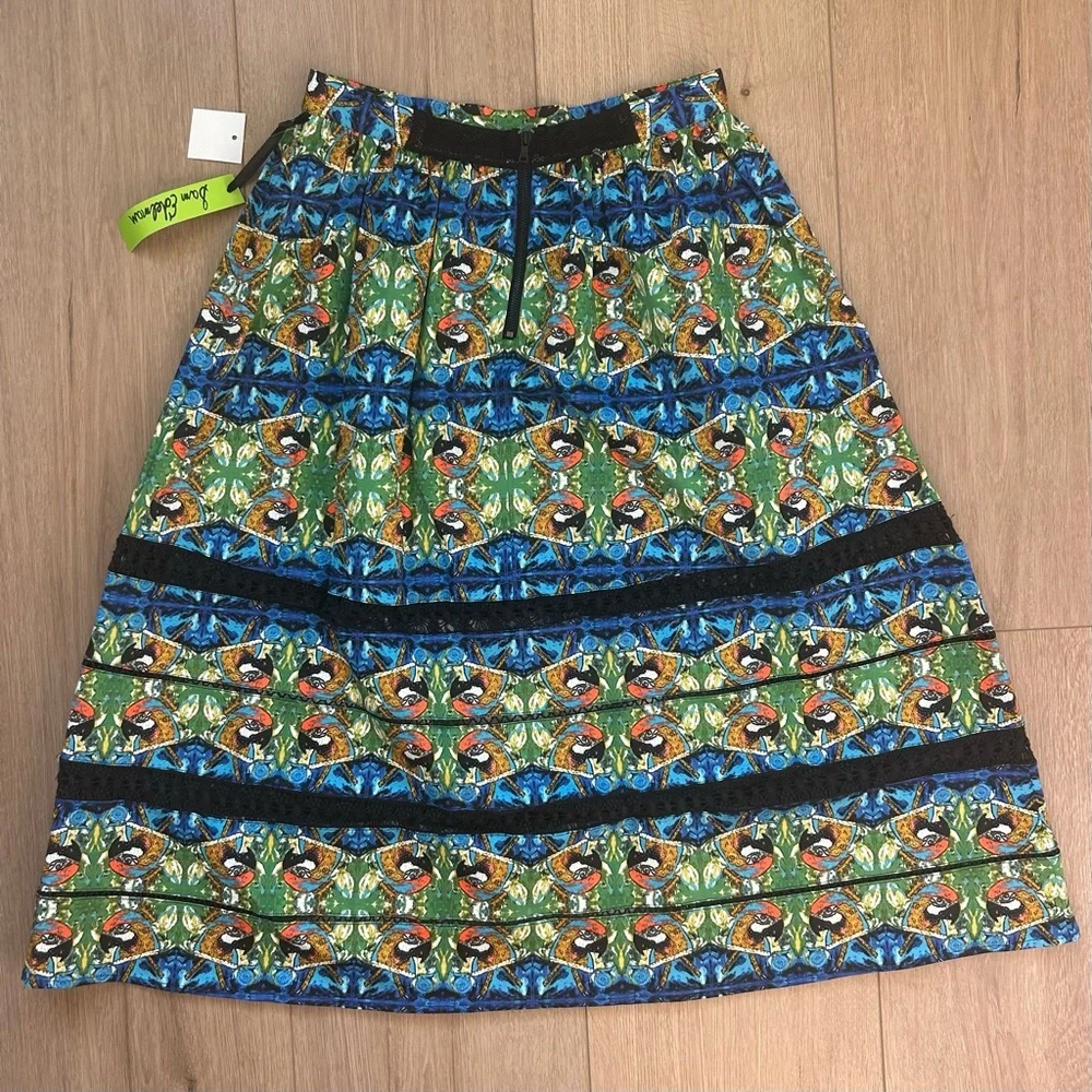 Colorful Patterned Midi Skirt - Picture 2 of 6